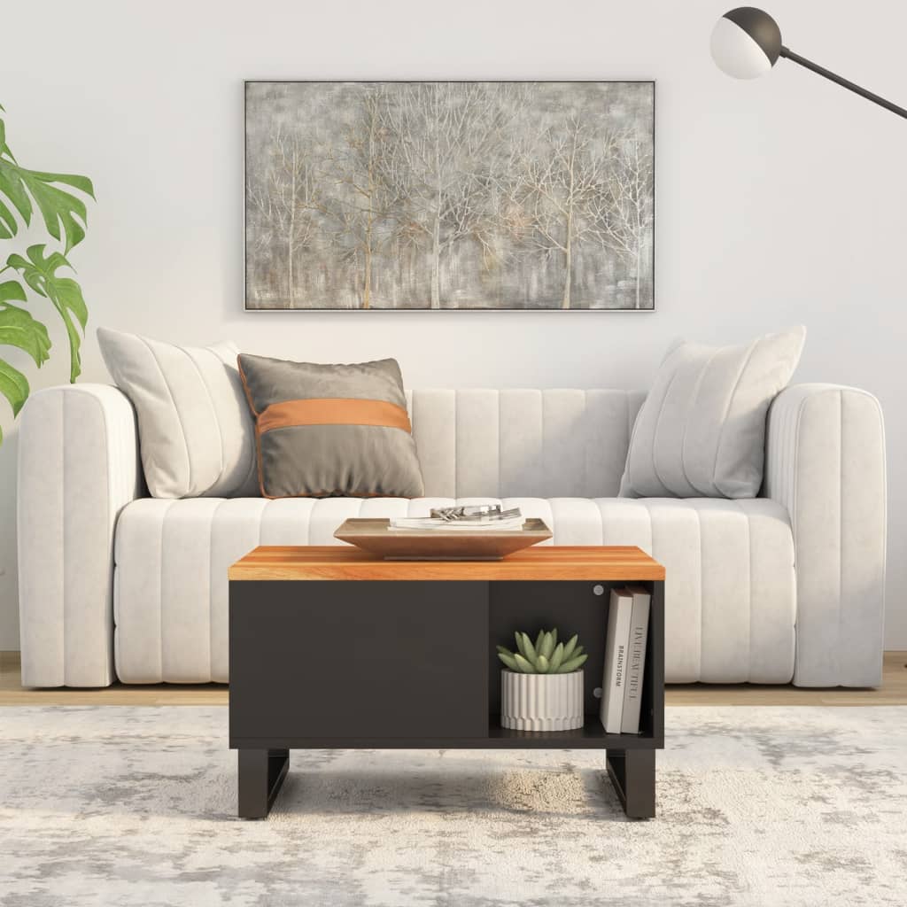 Table basse 60x50x35 cm bois massif d'acacia - XIOS