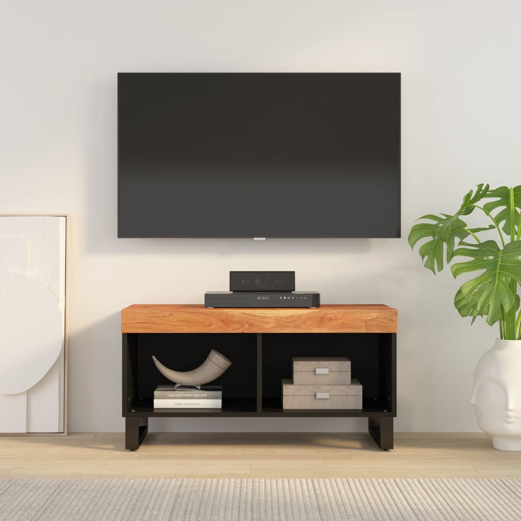 Meuble TV 85x33x43,5 cm bois d'acacia massif - XIOS