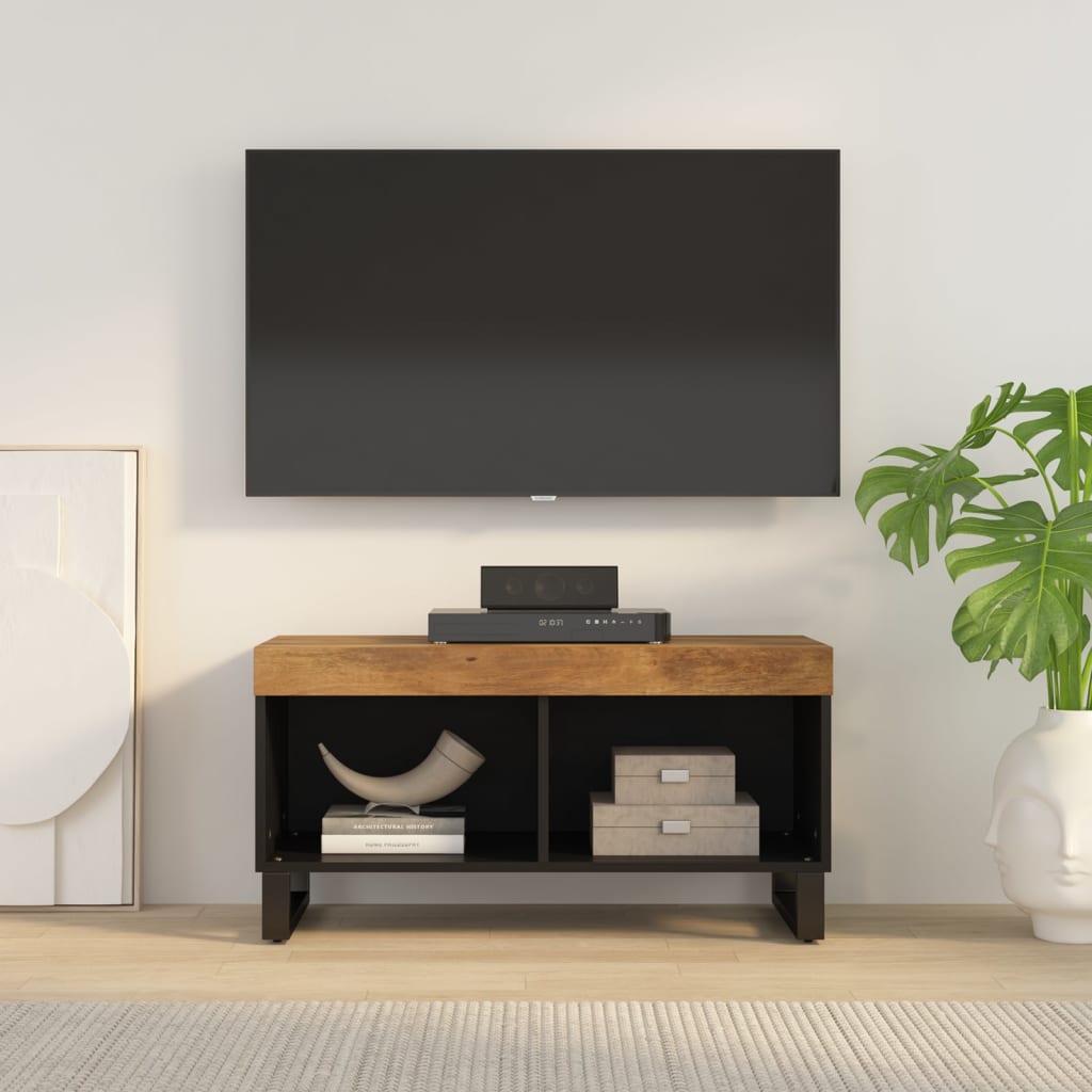 Meuble TV 85x33x43,5 cm bois massif de manguier - XIOS