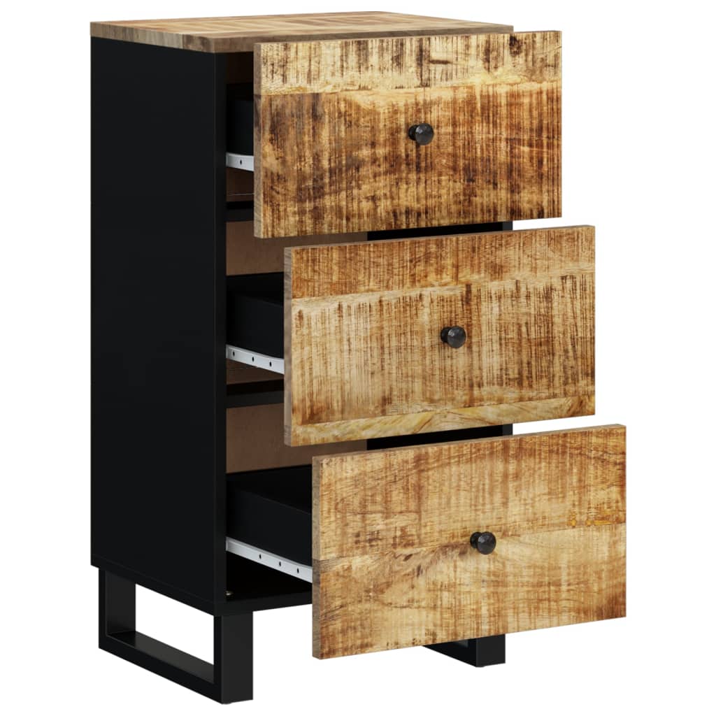 Buffet avec 3 tiroirs 40x33,5x75 cm bois massif de manguier - XIOS