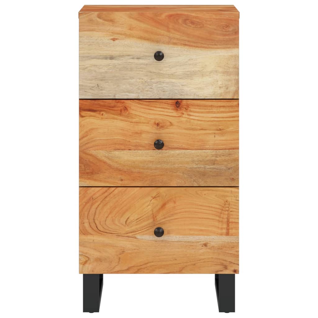 Buffet avec 3 tiroirs 40x33,5x75 cm bois massif d'acacia - XIOS