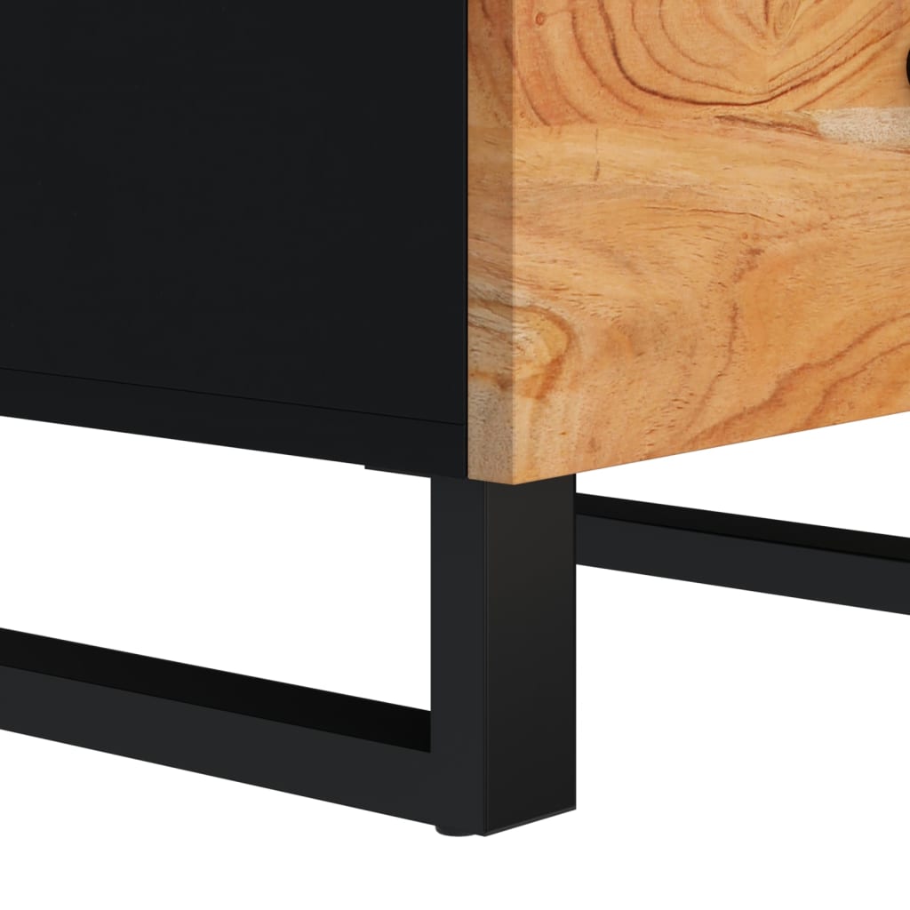 Buffet avec 3 tiroirs 40x33,5x75 cm bois massif d'acacia - XIOS