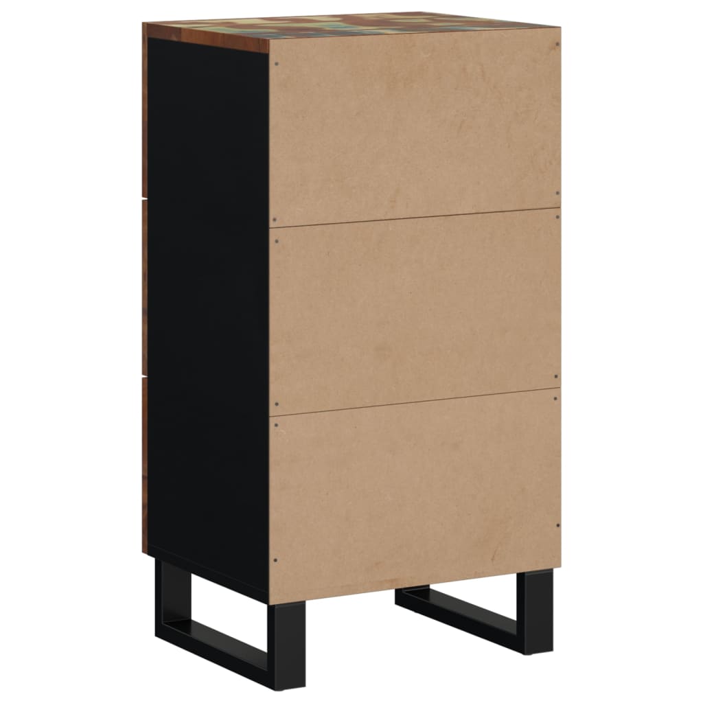 Buffet avec 3 tiroirs 40x33,5x75 cm bois massif de récupération - XIOS