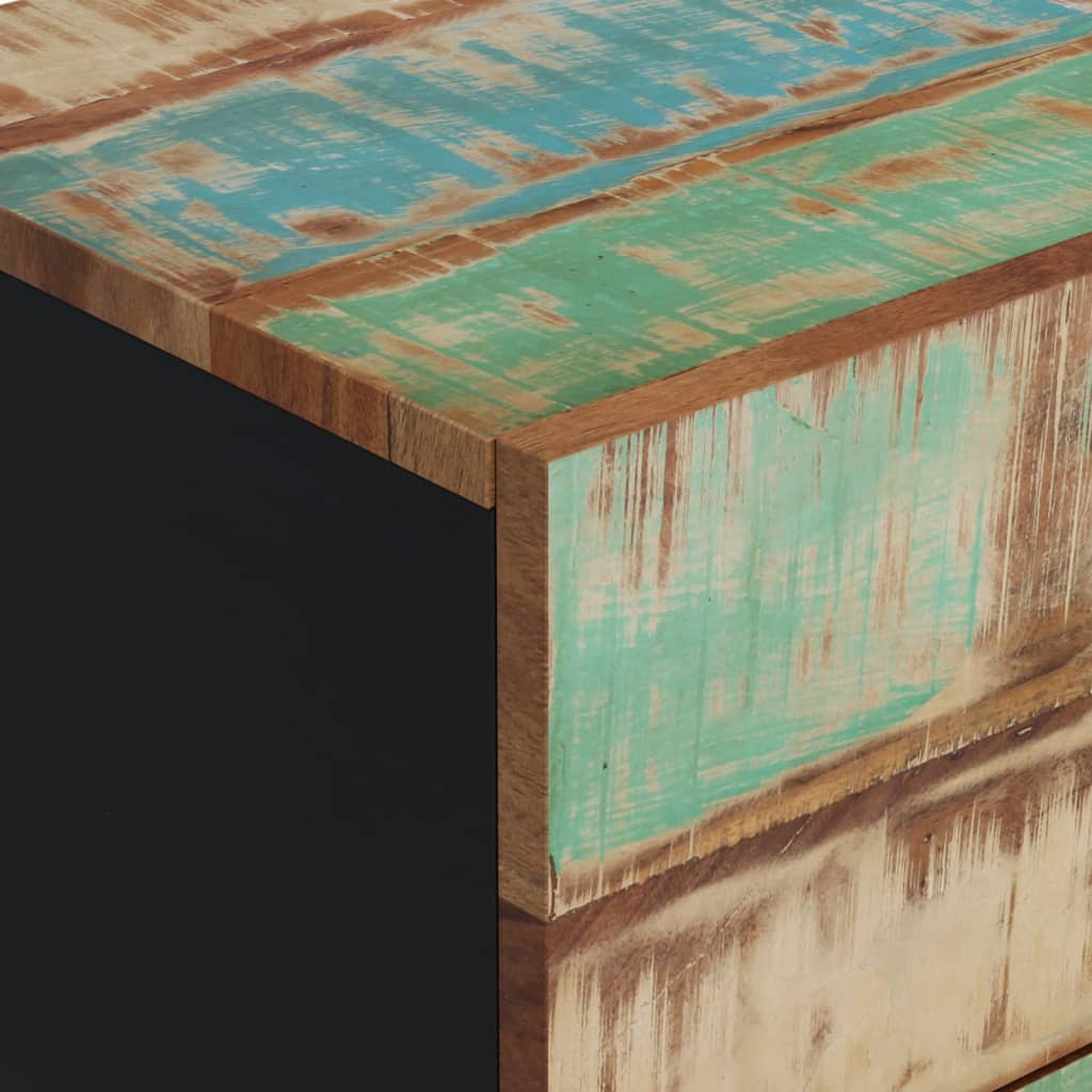 Buffet avec 3 tiroirs 40x33,5x75 cm bois massif de récupération - XIOS