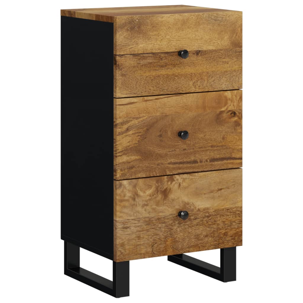 Buffet avec 3 tiroirs 40x33,5x75 cm bois massif de manguier - XIOS