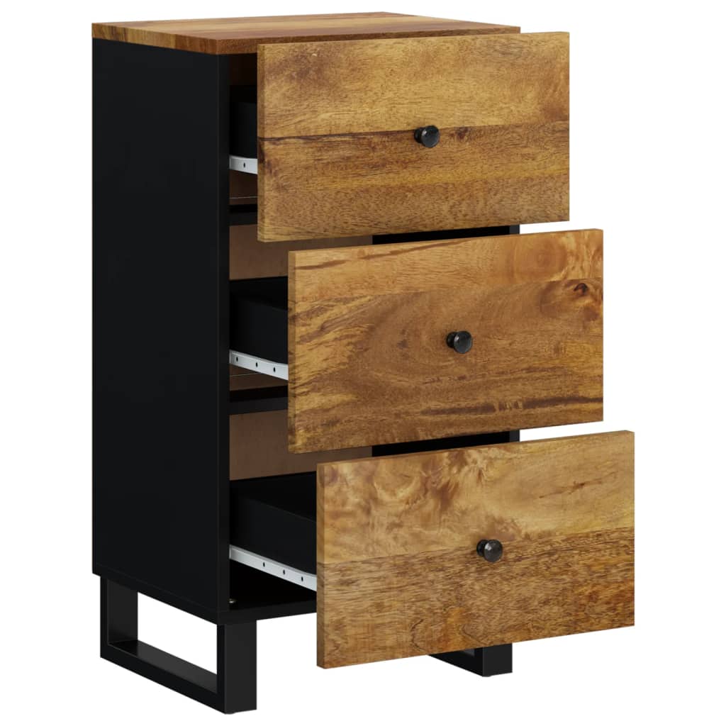 Buffet avec 3 tiroirs 40x33,5x75 cm bois massif de manguier - XIOS