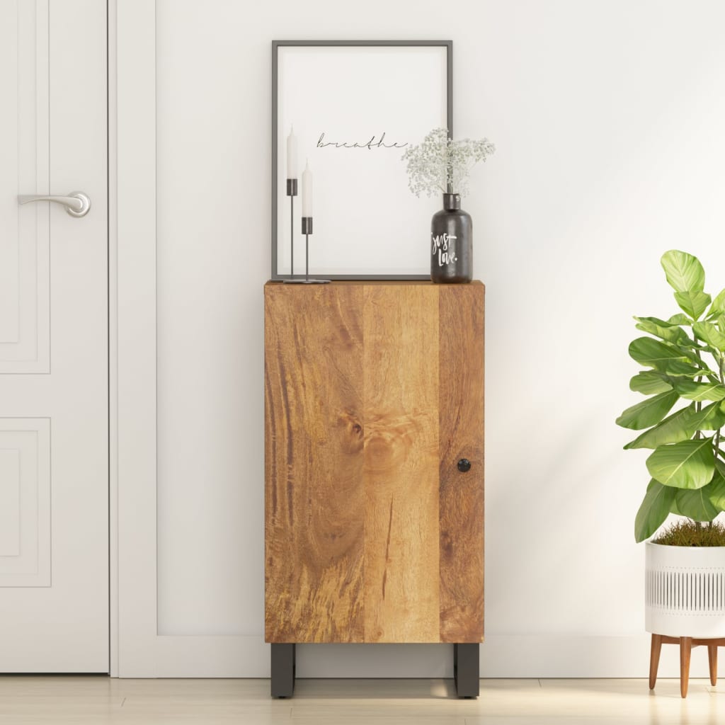 Buffet avec porte 40x31x75 cm bois massif de manguier - XIOS