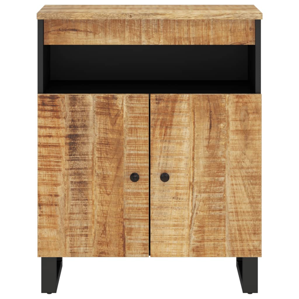 Buffet avec 2 portes 60x33x75 cm bois massif de manguier - XIOS