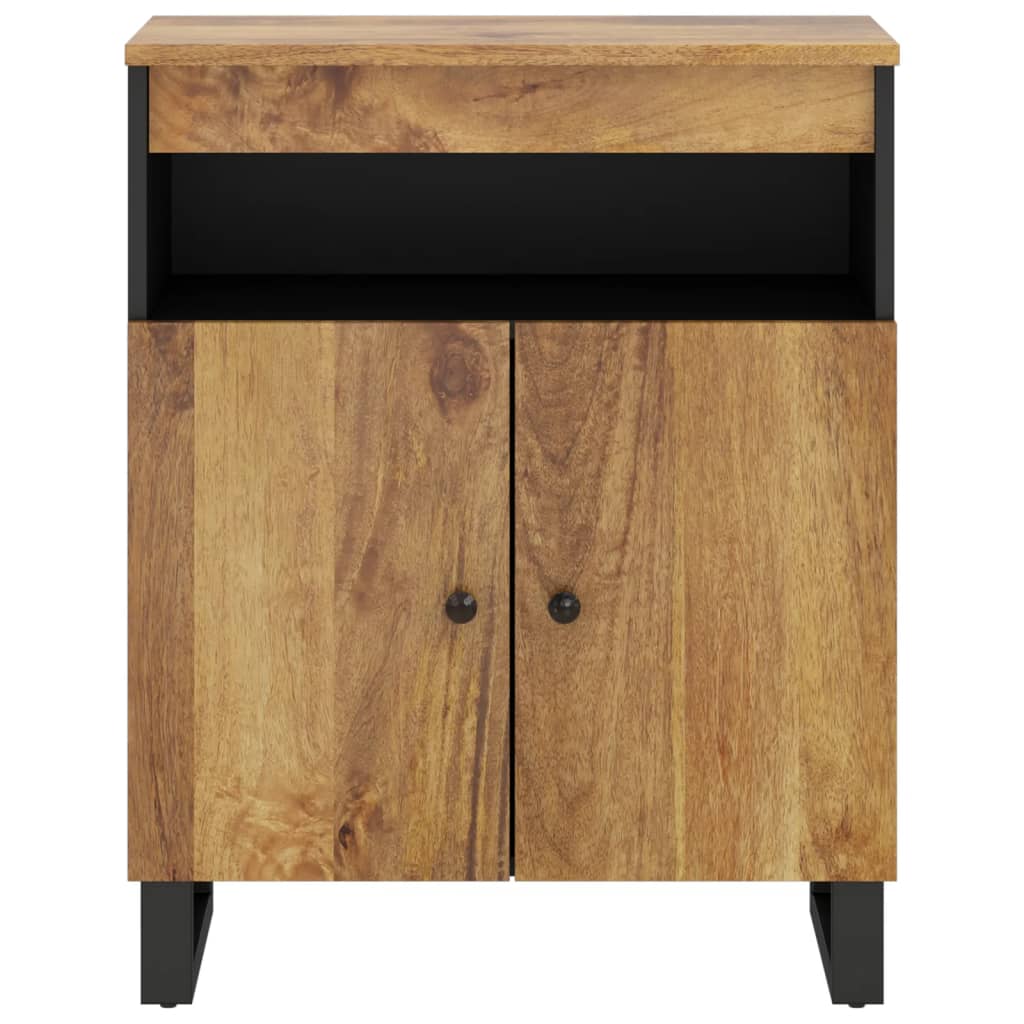 Buffet avec 2 portes 60x33x75 cm bois massif de manguier - XIOS