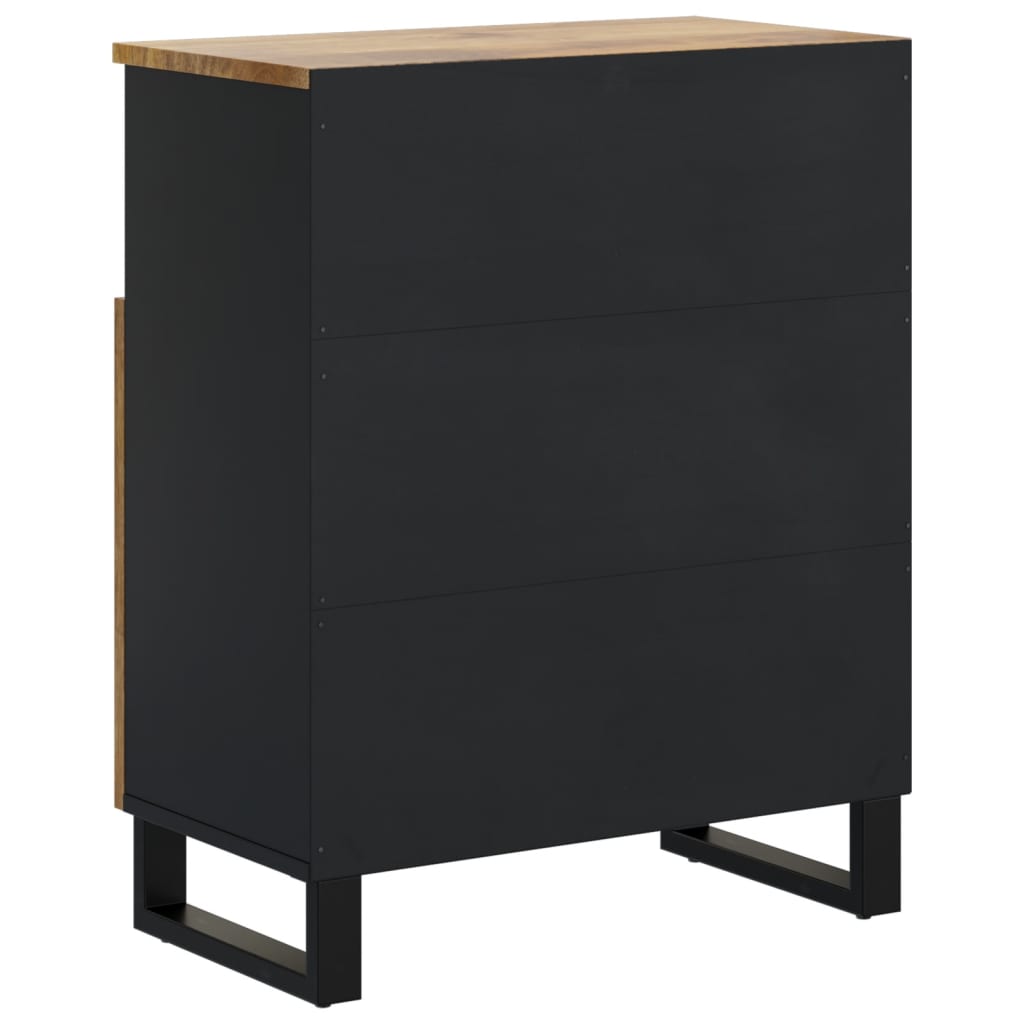 Buffet avec 2 portes 60x33x75 cm bois massif de manguier - XIOS