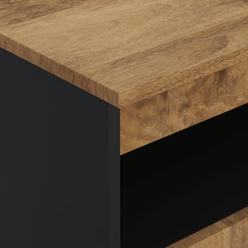 Buffet avec 2 portes 60x33x75 cm bois massif de manguier - XIOS