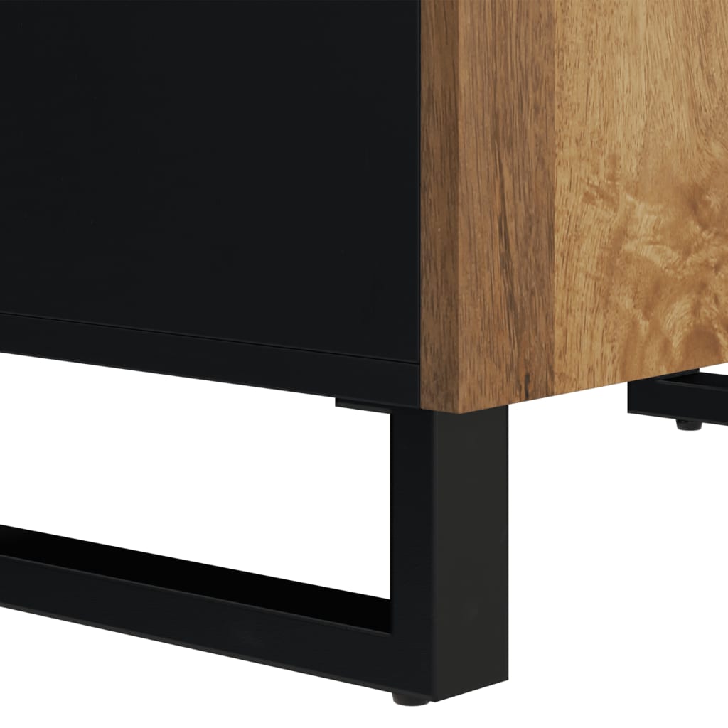 Buffet avec 2 portes 60x33x75 cm bois massif de manguier - XIOS