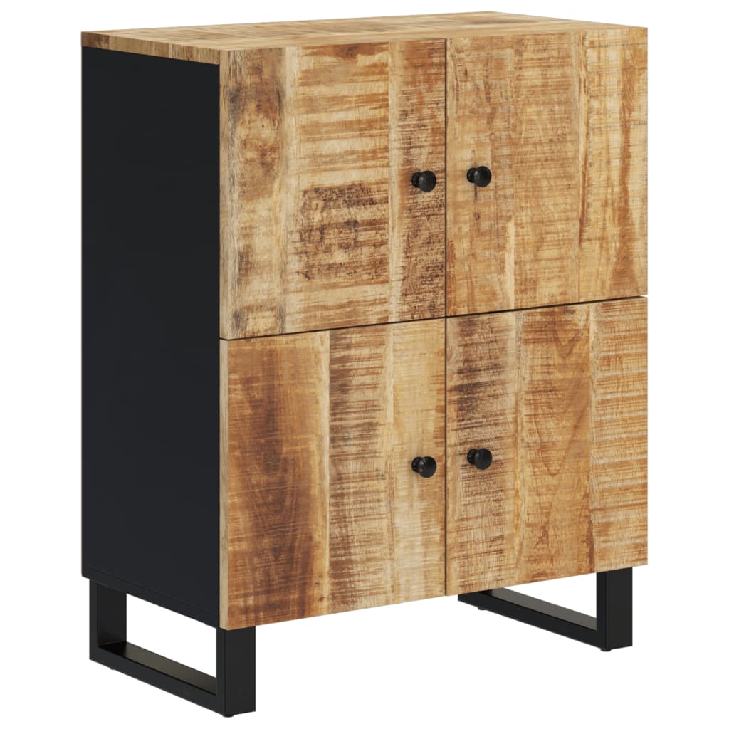Buffet avec 4 portes 60x33x75 cm bois massif de manguier - XIOS