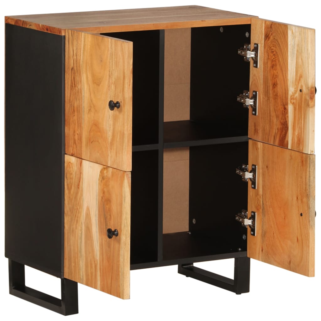 Buffet avec 4 portes 60x33x75 cm bois massif d'acacia - XIOS