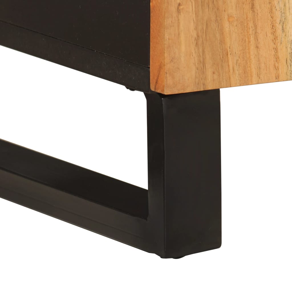 Buffet avec 4 portes 60x33x75 cm bois massif d'acacia - XIOS