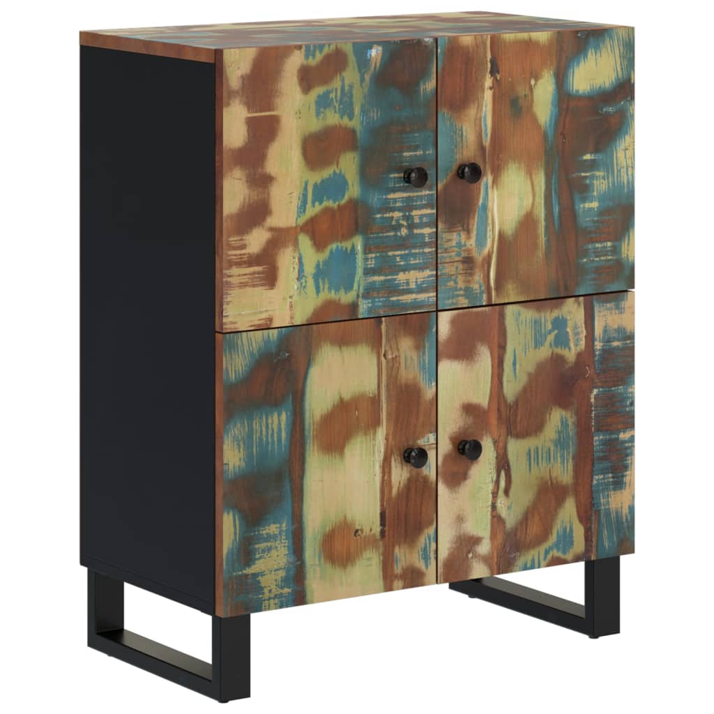 Buffet avec 4 portes 60x33x75 cm bois massif de récupération - XIOS