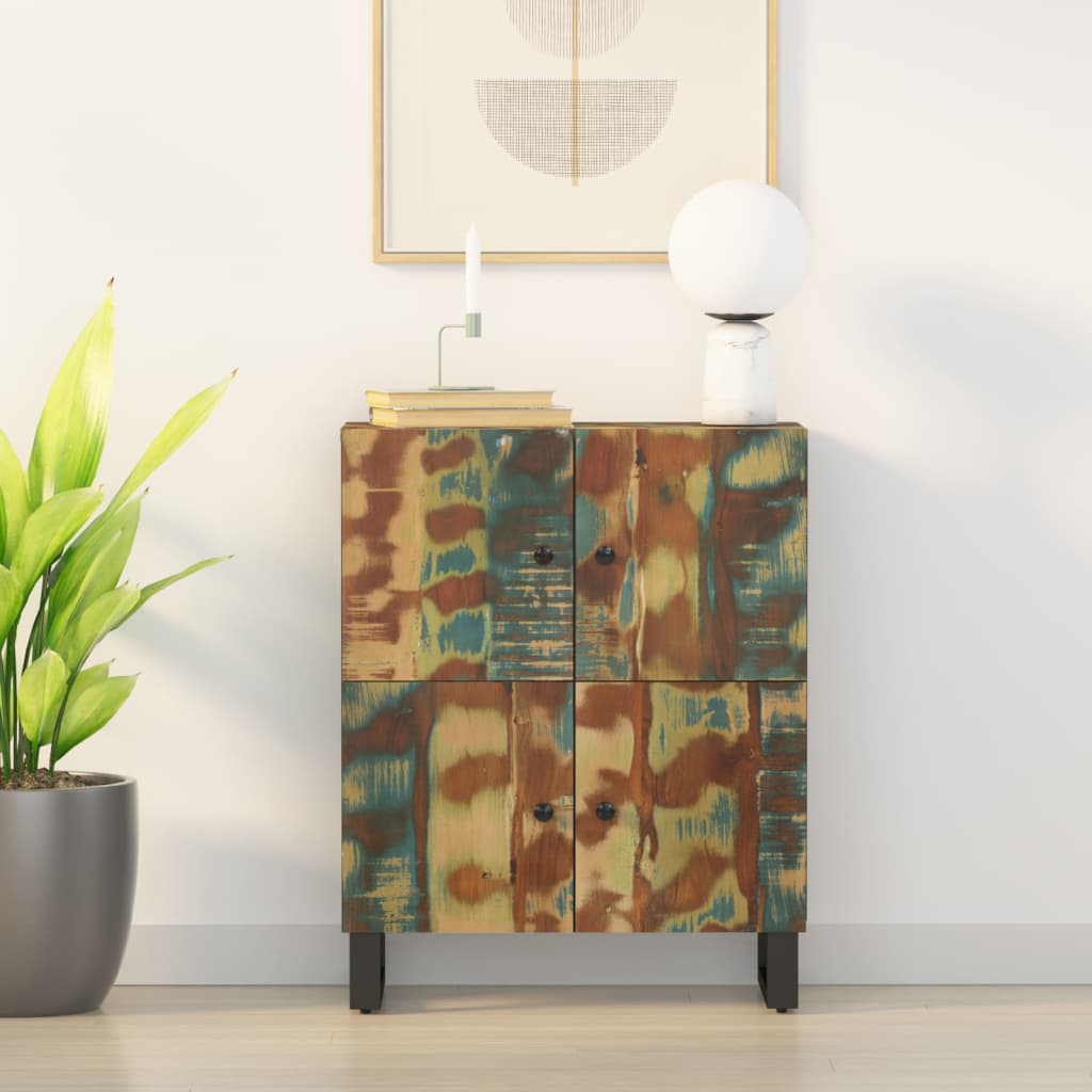 Buffet avec 4 portes 60x33x75 cm bois massif de récupération - XIOS