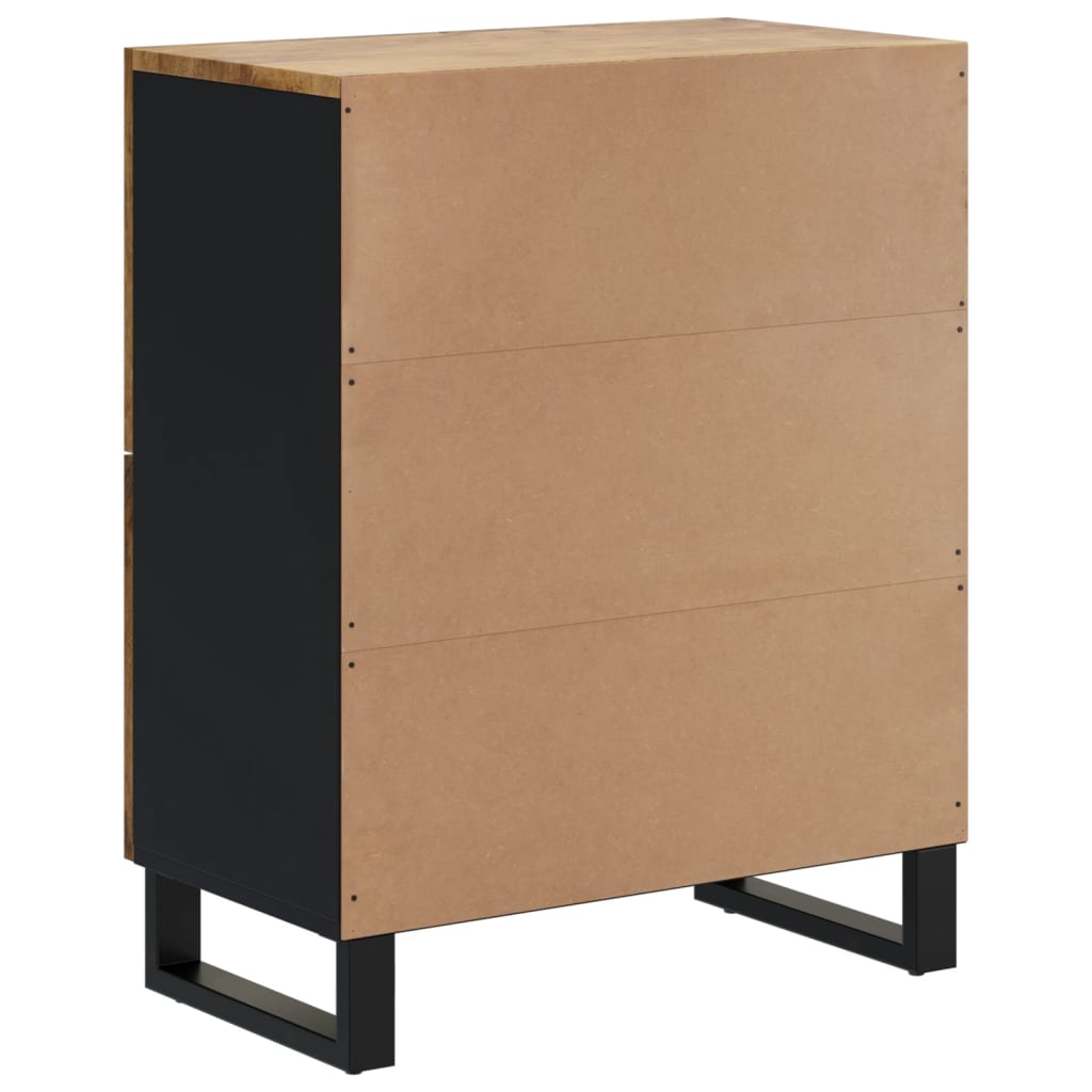 Buffet avec 4 portes 60x33x75 cm bois massif de manguier - XIOS