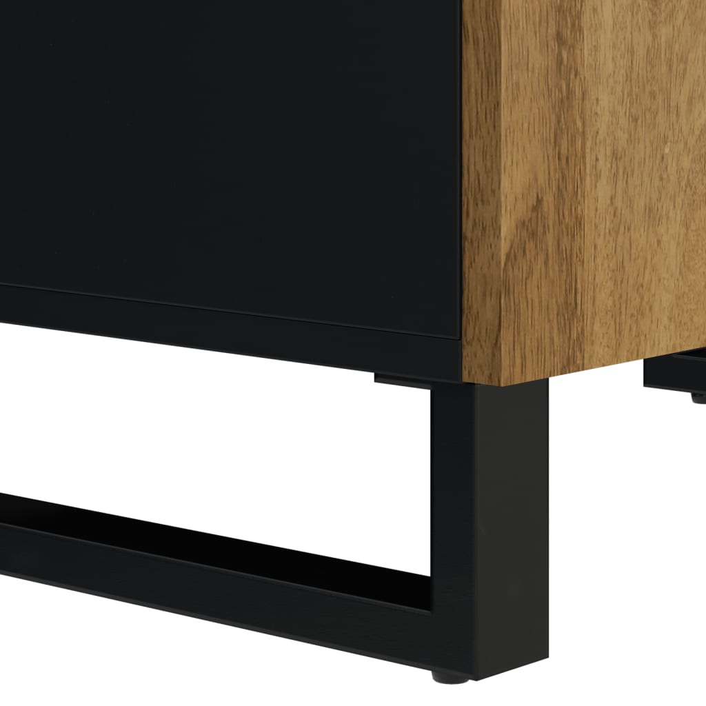 Buffet avec 4 portes 60x33x75 cm bois massif de manguier - XIOS