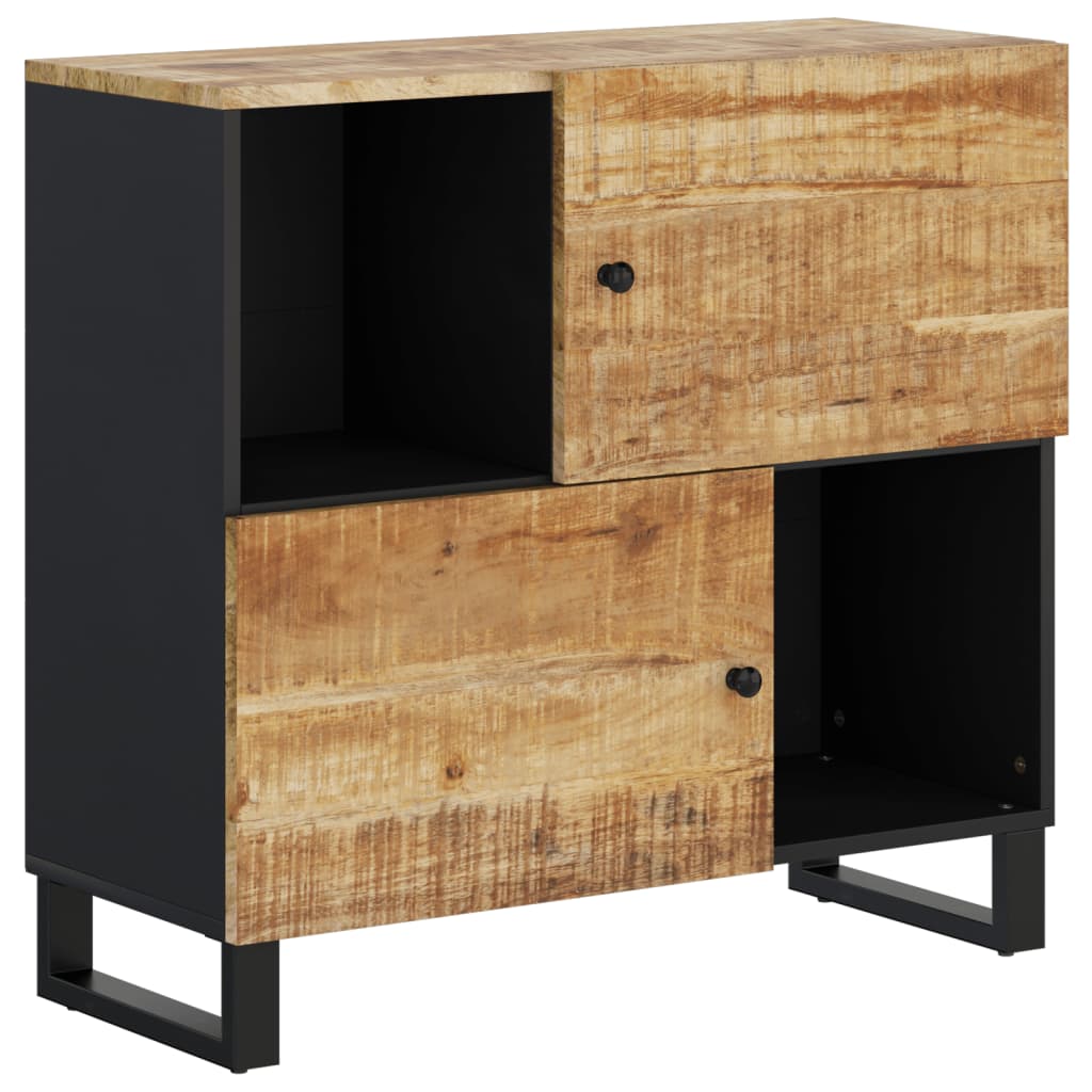 Buffet avec 2 portes 80x33x75 cm bois massif de manguier - XIOS