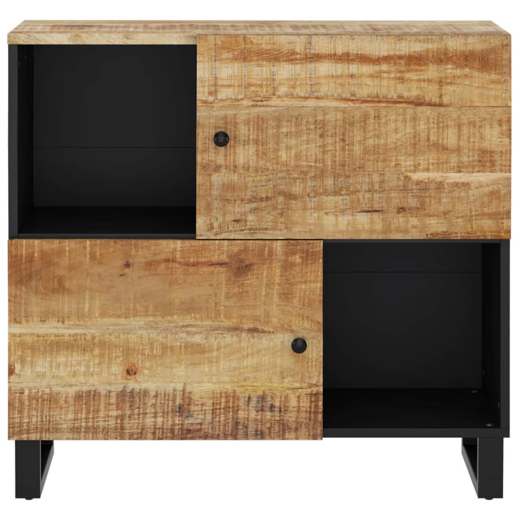 Buffet avec 2 portes 80x33x75 cm bois massif de manguier - XIOS