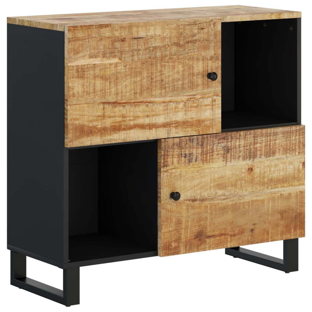 Buffet avec 2 portes 80x33x75 cm bois massif de manguier - XIOS