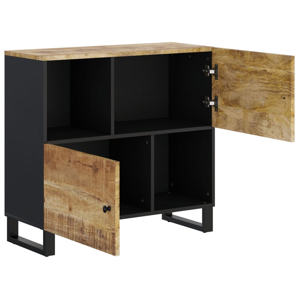 Buffet avec 2 portes 80x33x75 cm bois massif de manguier - XIOS