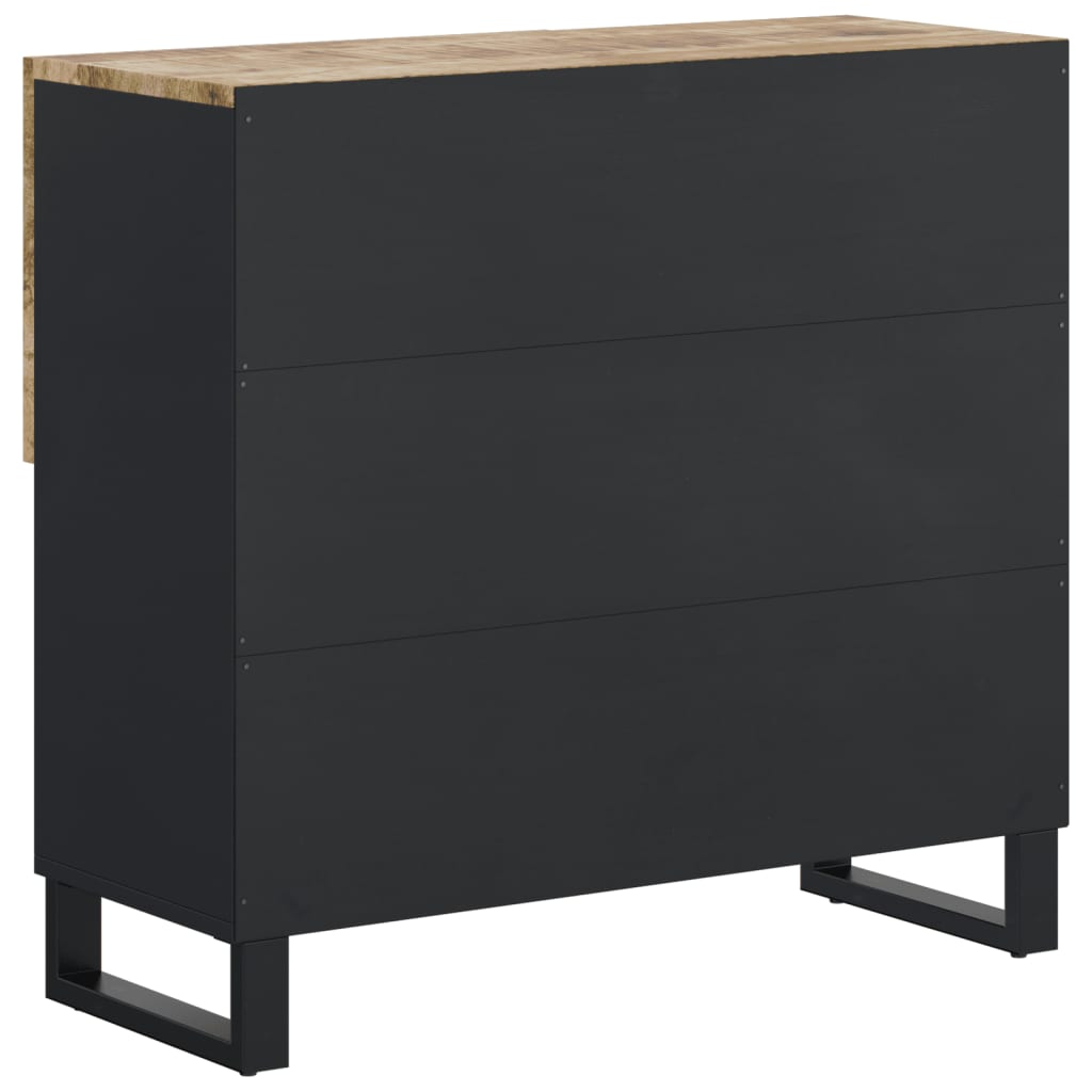 Buffet avec 2 portes 80x33x75 cm bois massif de manguier - XIOS
