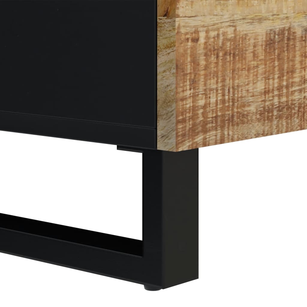 Buffet avec 2 portes 80x33x75 cm bois massif de manguier - XIOS