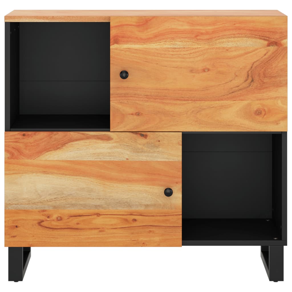 Buffet avec 2 portes 80x33x75 cm bois massif d'acacia - XIOS