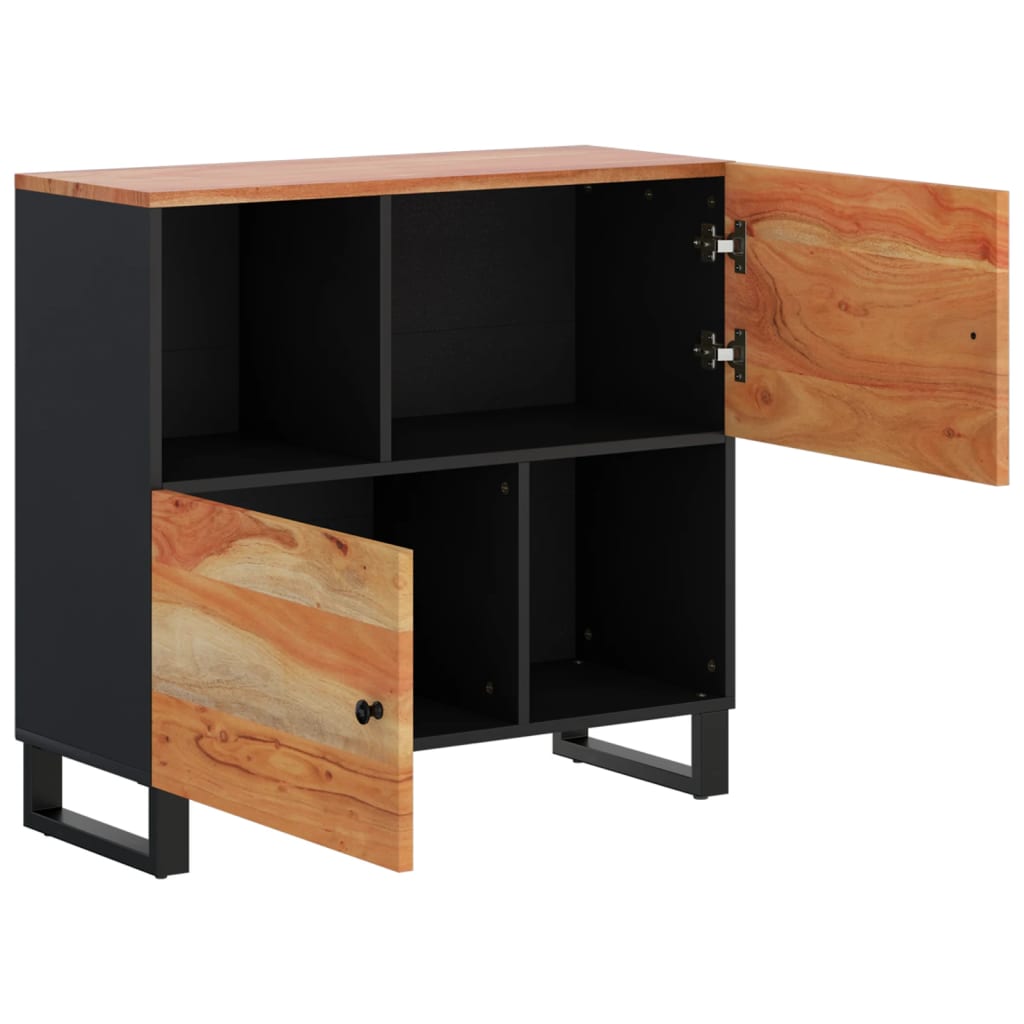 Buffet avec 2 portes 80x33x75 cm bois massif d'acacia - XIOS