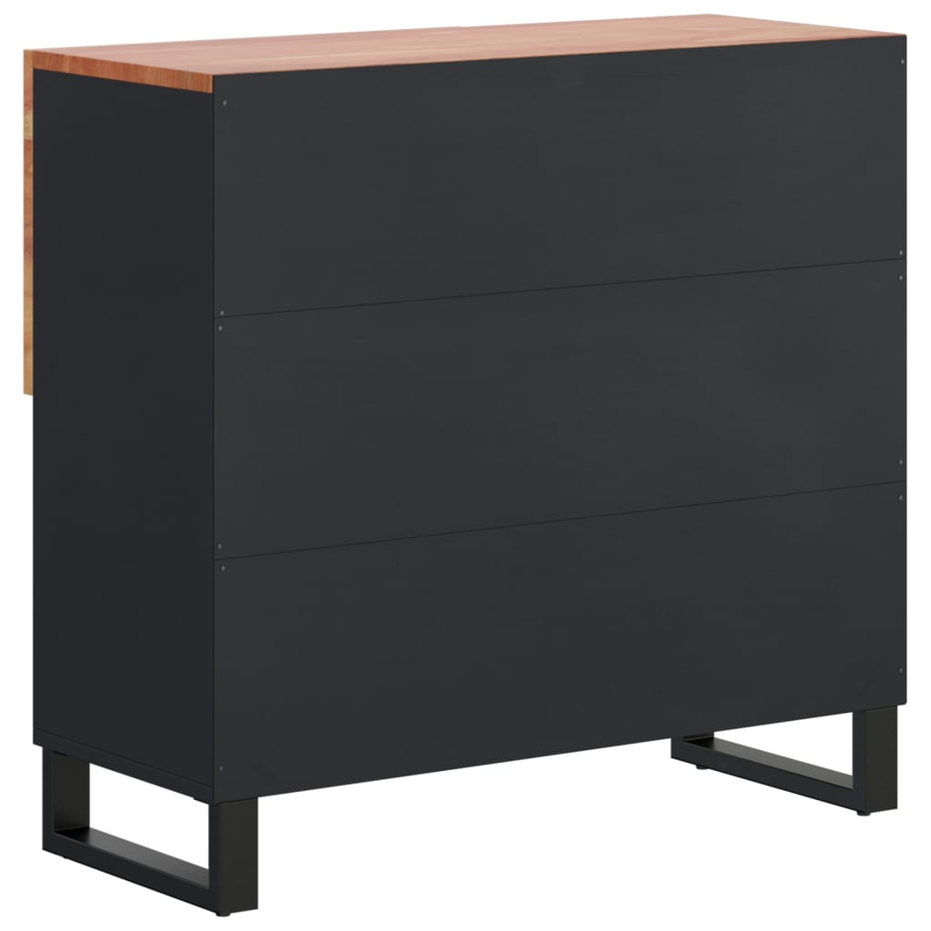 Buffet avec 2 portes 80x33x75 cm bois massif d'acacia - XIOS