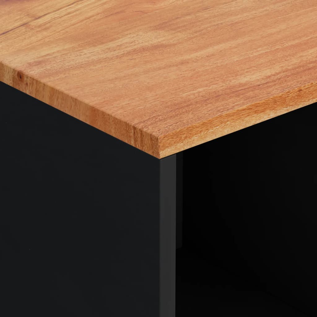 Buffet avec 2 portes 80x33x75 cm bois massif d'acacia - XIOS