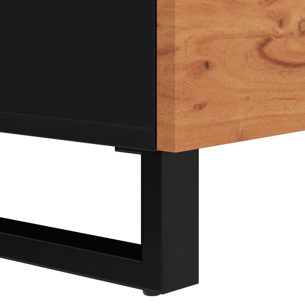 Buffet avec 2 portes 80x33x75 cm bois massif d'acacia - XIOS