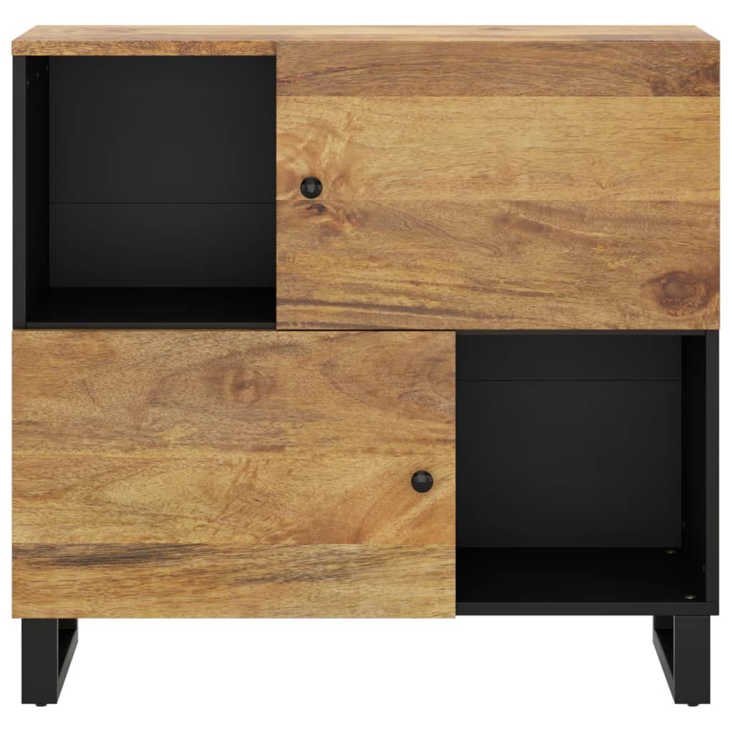 Buffet avec 2 portes 80x33x75 cm bois massif de manguier - XIOS
