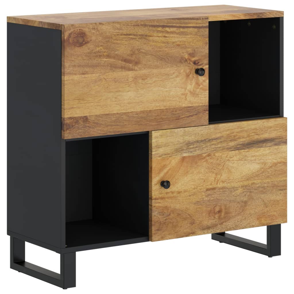 Buffet avec 2 portes 80x33x75 cm bois massif de manguier - XIOS