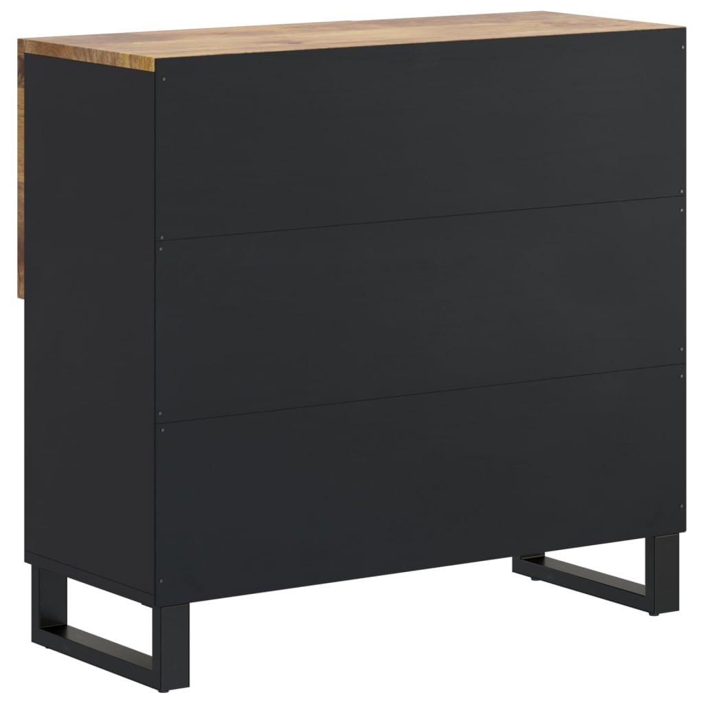 Buffet avec 2 portes 80x33x75 cm bois massif de manguier - XIOS