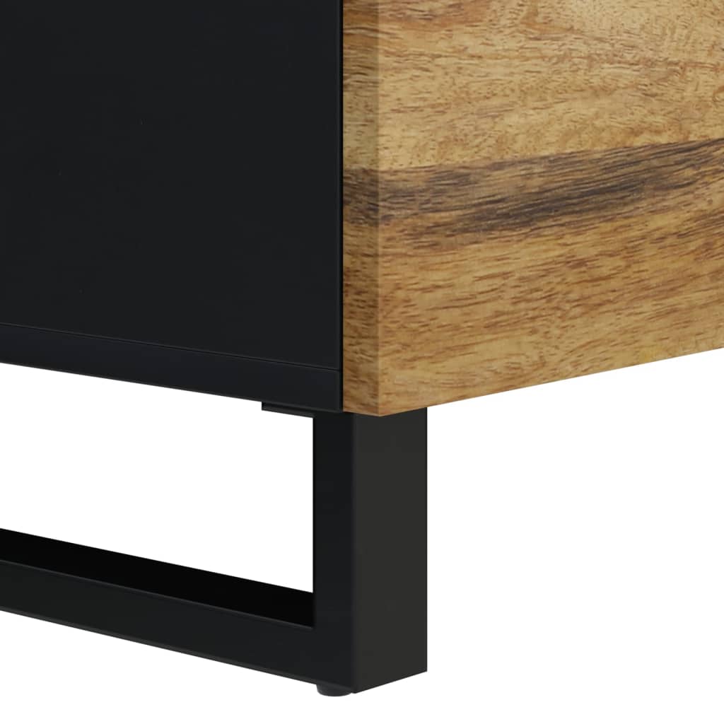Buffet avec 2 portes 80x33x75 cm bois massif de manguier - XIOS