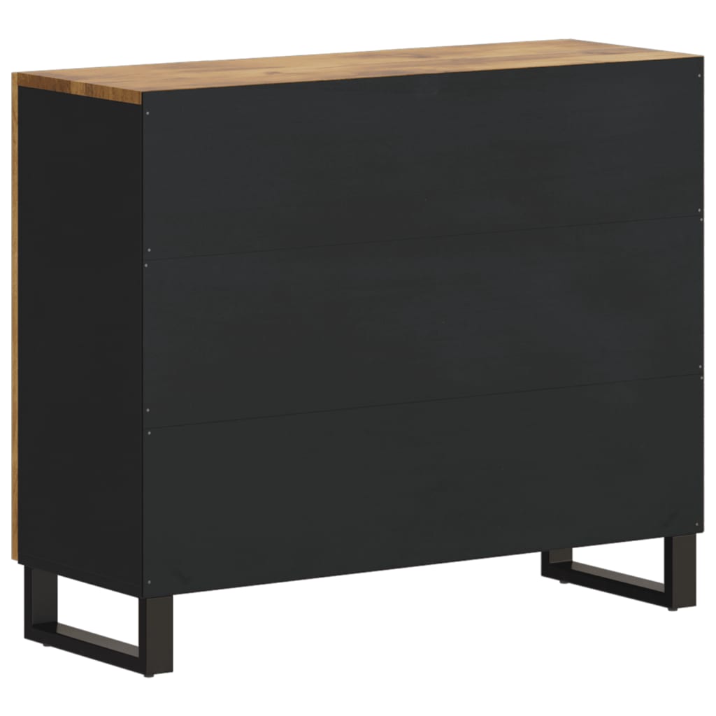 Buffet avec 2 portes 90x33x75 cm bois massif de manguier - XIOS