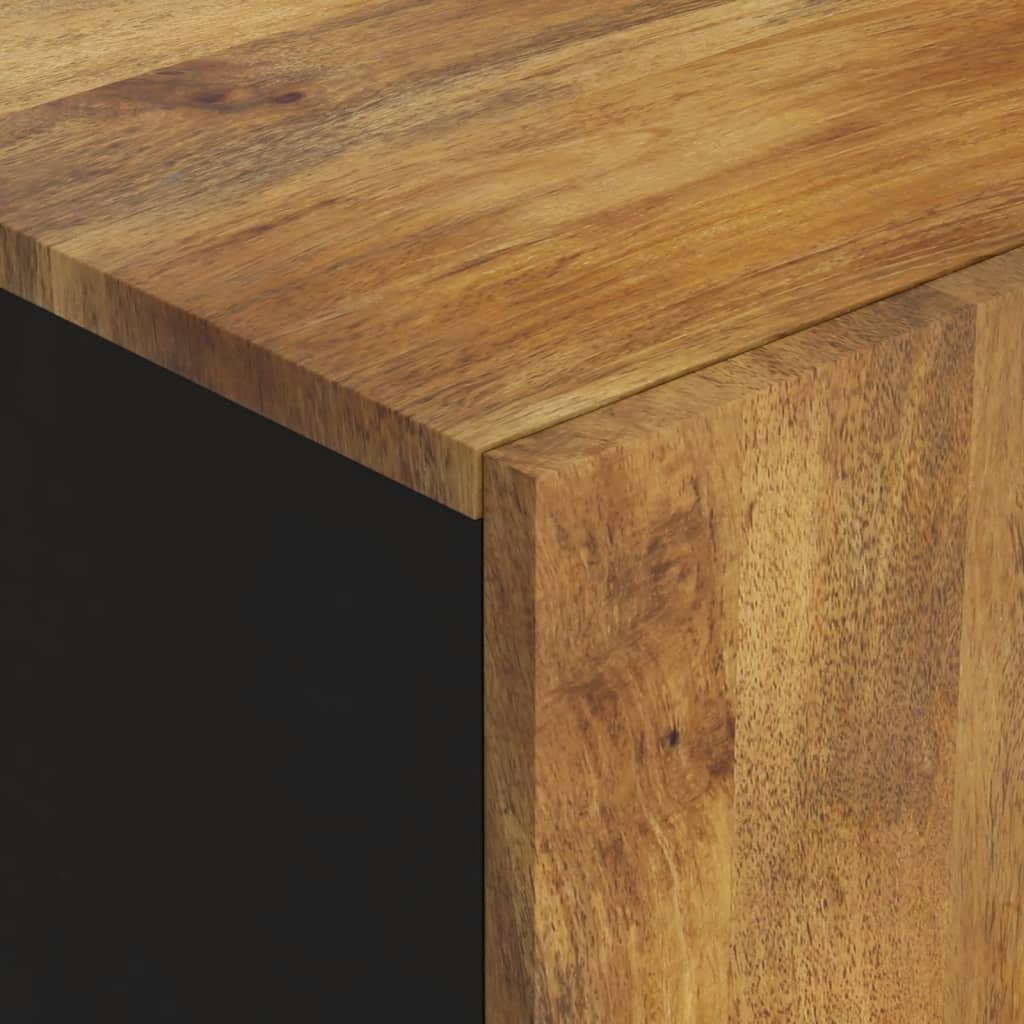 Buffet avec 2 portes 90x33x75 cm bois massif de manguier - XIOS