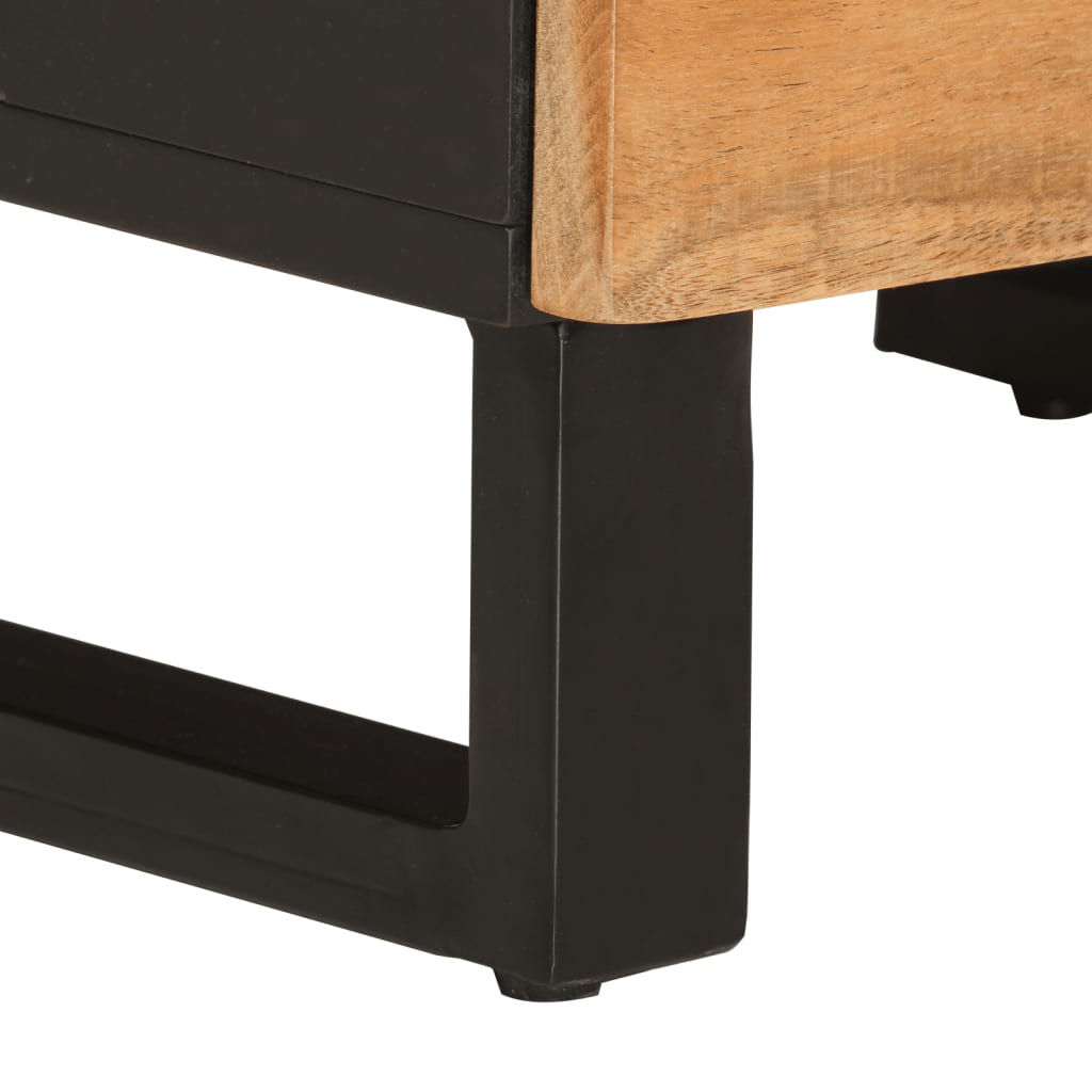 Buffet avec 3 portes 40x33x110 cm bois massif d'acacia et fer - XIOS