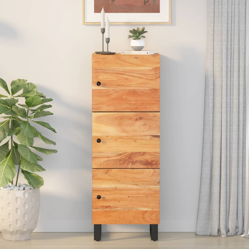 Buffet avec 3 portes 40x33x110 cm bois massif d'acacia et fer - XIOS