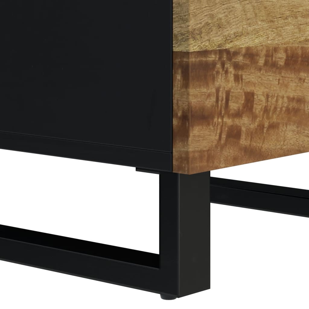 Buffet avec 3 portes 40x33x110 cm bois massif manguier et fer - XIOS