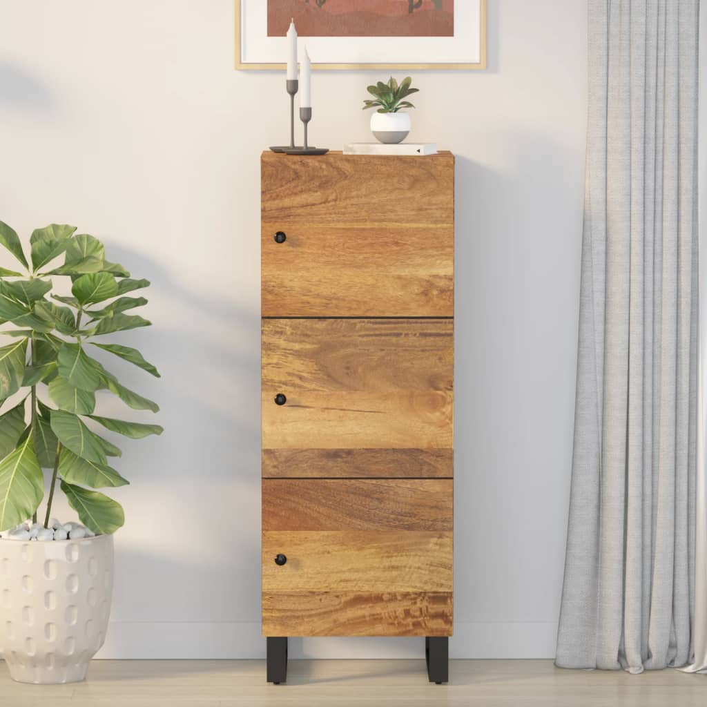 Buffet avec 3 portes 40x33x110 cm bois massif manguier et fer - XIOS