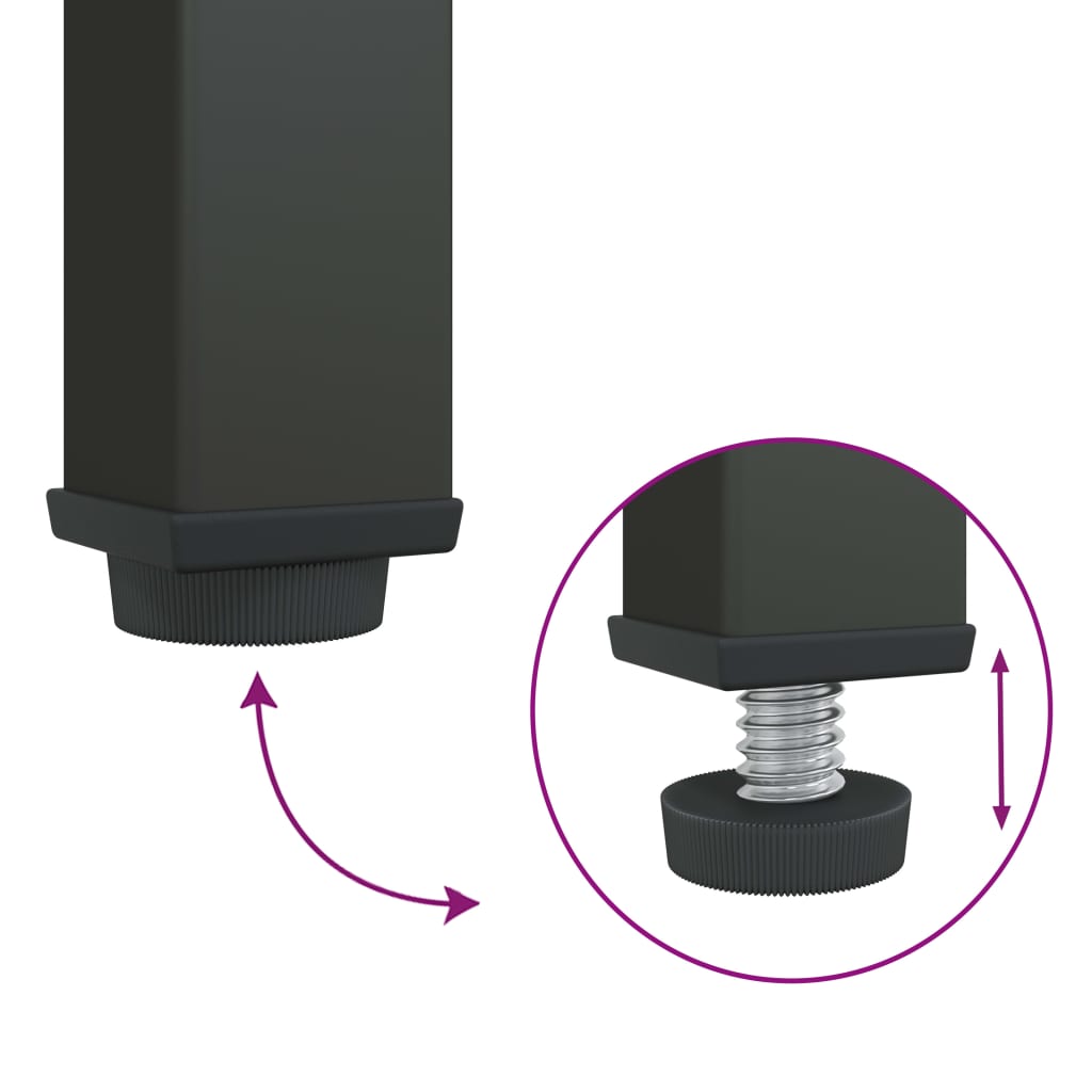 Table de chevet noir 50x35x60 cm verre et acier - XIOS