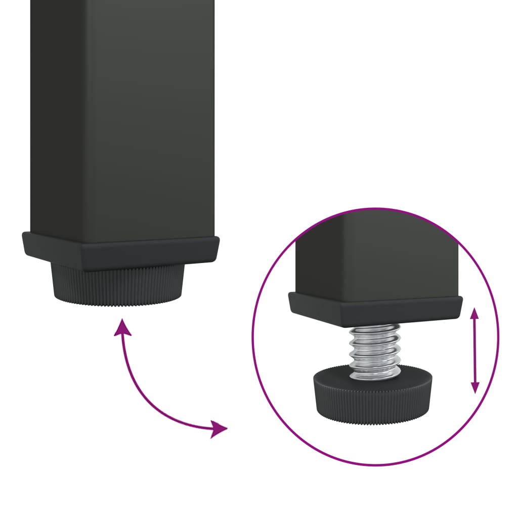 Buffet noir 70x35x70 cm verre et acier - XIOS