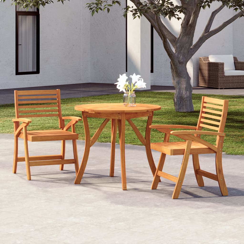 Ensemble à manger de jardin 3 pcs Bois d'acacia solide
