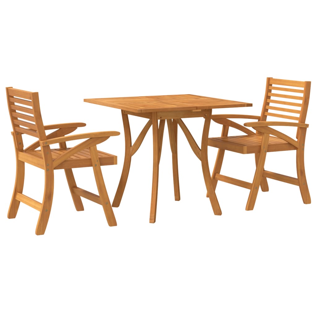 Ensemble à manger de jardin 3 pcs Bois d'acacia solide