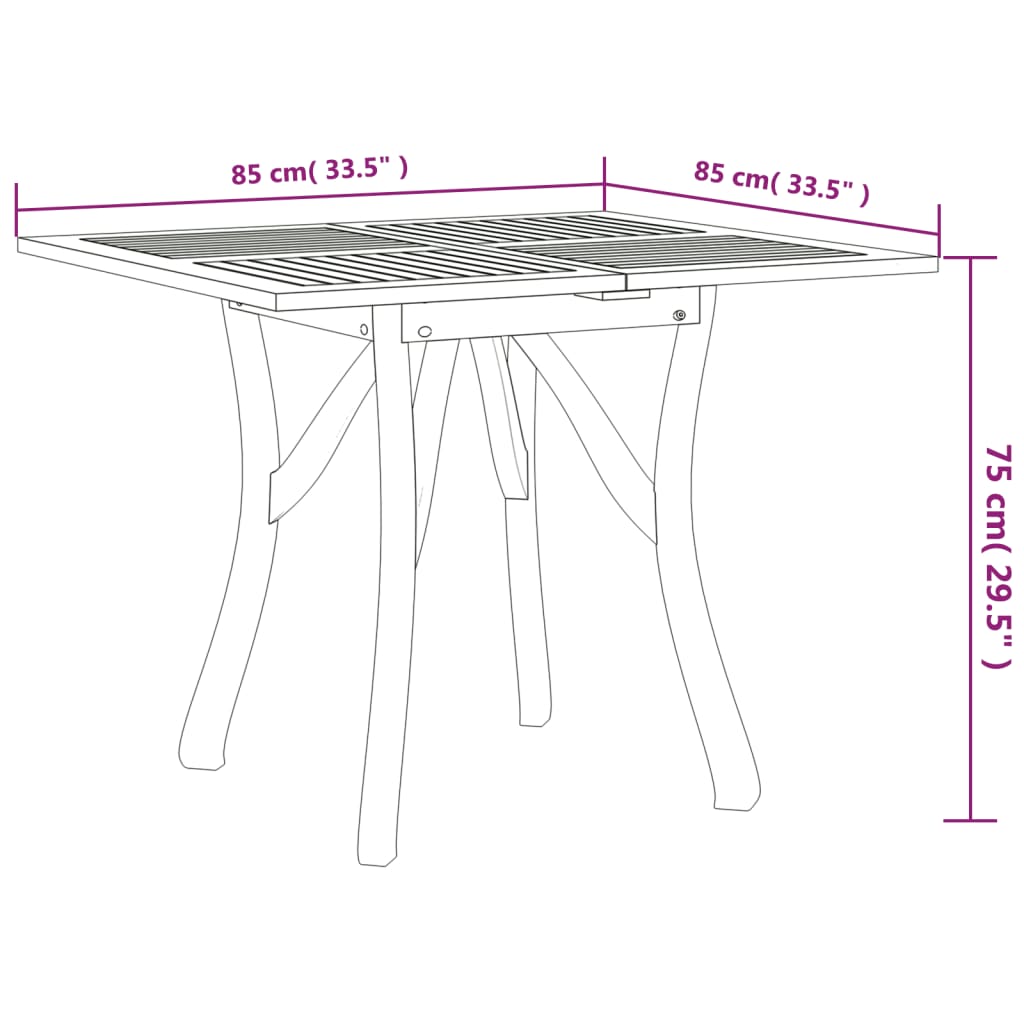 Ensemble à manger de jardin 3 pcs Bois d'acacia solide