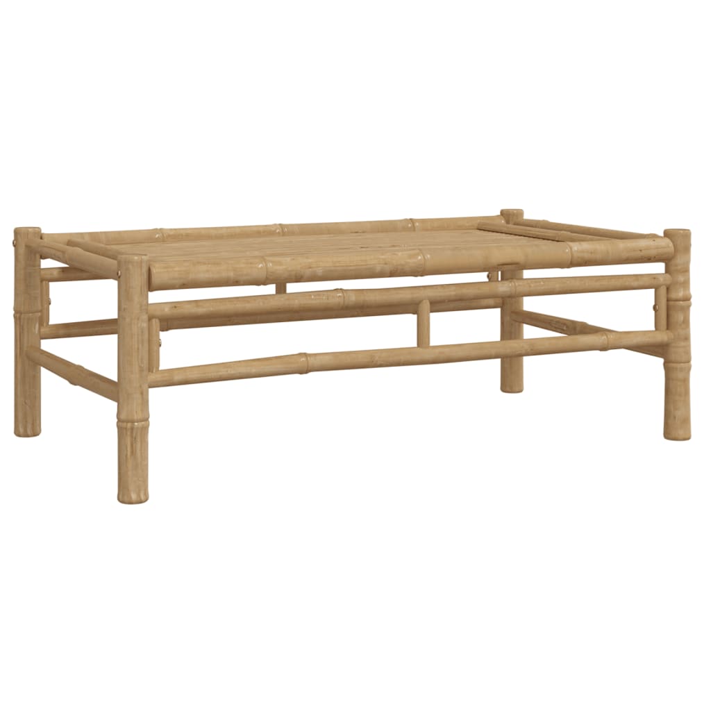 Salon de jardin 5 pcs avec coussins gris foncé bambou